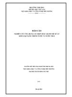Đề tài : Nghiên cứu ứng dụng các hợp chất từ lignin để xử lý kim loại nặng trong nước và nước thải