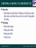 Slide MẢNG VÀ CHUỖI KÝ TỰ C++