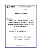 Nghiên cứu đánh giá hiện trạng môi trường và đề xuất biện pháp nâng cao hiệu quả quản lý môi trường tai khu công nghiệp AMATA