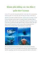 Khám phá những xác tàu đắm ở quần đảo Cayman pptx