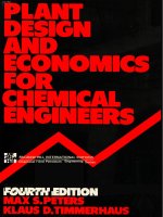 plant design and economics for chemical engineers