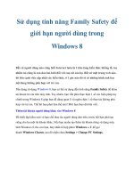 Sử dụng tính năng Family Safety để giới hạn người dùng trong Windows 8 potx