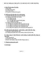 Chuyên đề môn dân số phát triển - Mối quan hệ giữa vấn đề dân số với môi trường