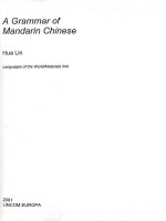 a grammar of mandarin chinese lincom europa