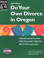 do your own divorce in oregon 2nd (2000)