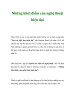 những khởi điểm của nghệ thuật hiện đại