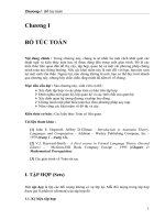 Chương I: Bổ túc toán