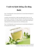 5 cách trị bệnh không cần dùng thuốc doc