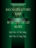 báo cáo vi điều khiển chạy chữ led matrix