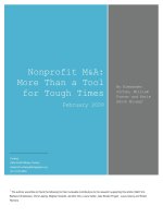 Nonprofit mergers and acquisitions (M&A không lợi nhuận)