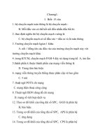 ĐỀ CƯƠNG CHƯƠNG 1 MÔN CHUYỂN MẠCH TỔNG ĐÀI