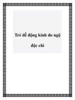 Trẻ dễ động kinh do ngộ độc chì pptx