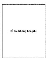 Để trẻ không béo phì pot