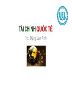 bài giảng tài chính quốc tế - ths. đặng lan anh
