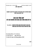 Nghiên cứu ứng dụng công nghệ tinh sinh học trong việc bảo tồn quỹ gen vật nuôi việt nam