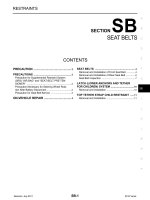 HỆ THỐNG ĐAI AN TOÀN TRÊN NISSAN VERSA HATCH BACK ĐỜI 2012