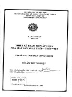 Thiết kế trạm biến áp 110KV nhà máy sản xuất thép   thép việt