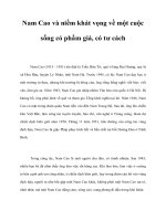 Nam Cao và niềm khát vọng về một cuộc sống có phẩm giá, có tư cách docx