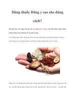 Dùng thuốc Đông y sao cho đúng cách? potx