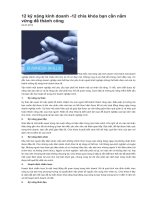 12 kỹ năng kinh doanh - 12 chìa khóa bạn cần nắm vững để thành công