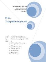 tiểu luận trái phiếu chuyển đổi