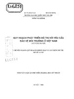 Quy hoạch phát triển đô thị với yêu cầu bảo vệ môi trường ở Việt Nam (lấy ví dụ Hà Nội)