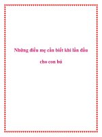 Những điều mẹ cần biết khi lần đầu cho con bú pdf