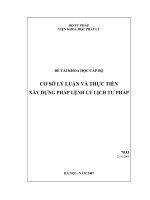 Cơ sở lý luận và thực tiễn xây dựng pháp lệnh lý lịch tư pháp