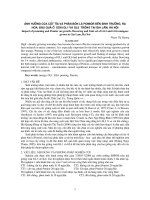 Ảnh hưởng của cắt tỉa và phân bón lá Pomior đến sinh trưởng, ra hoa, đậu quả ở xoài GL1 và GL6 trồng tại Gia Lâm, Hà Nội docx