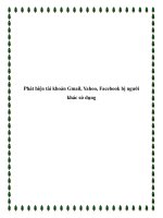 Phát hiện tài khoản Gmail, Yahoo, Facebook bị người khác sử dụng ppt