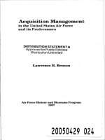 acquisition management in the u s air force and its predecessors ppt