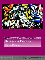 the cambridge introduction to russian poetry