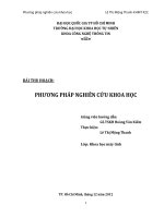 tiểu luận phương pháp nghiên cứu khoa học