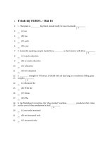 Đề thi và đáp án tiếng anh trình độ TOEFL - Đề số 16 pptx