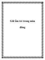 Giữ ấm trẻ trong mùa đông pot