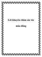 Lời khuyên chăm sóc tóc mùa đông docx