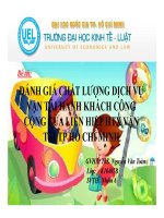 Đánh giá chất lượng dịch vụ vận tải hành khách công cộng của liên hiệp HTX vận tải TPHCM