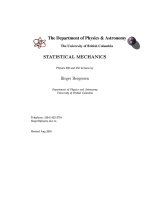 bergersen b. statistical mechanics