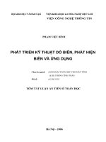 Phát triển kỹ thuật dò biên, phát hiện biên và ứng dụng