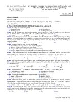 Đề thi - Đáp án môn Vật lí - Tốt nghiệp THPT Giáo dục trung học phổ thông ( 2013 ) Mã đề 374 pptx