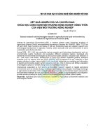 Kết quả nghiên cứu và chuyển giao khoa học công nghệ môi trường nông nghiệp, nông thôn của Viện Môi trường Nông nghiệp pptx