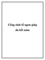 Uống sinh tố ngon giúp da hết nám pot