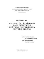 đồ án môn học các nguyên tắc sáng tạo và áp dụng trong quá trình phát triển của máy tính di động