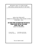 Xây dựng phòng thí nghiệm phân tích hoạt độ phóng xạ mức thấp đạt tiêu chuẩn ISO /IEC 17025 2005