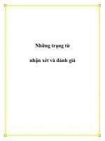 Những trạng từ nhận xét và đánh giá doc