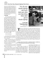 Tái cấu trúc doanh nghiệp Nhà nước dưới góc nhìn của hoạt động thẩm định giá trị doanh nghiệp