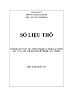tìm hiểu kế toán chi phí sản xuất và tính giá thành sản phẩm xây lắp tại công ty tnhh vinh cường