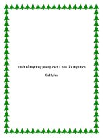 Thiết kế biệt thự phong cách Châu Âu diện tích 8x12,5m potx