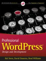 wrox press professional wordpress, design and development