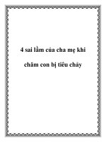 4 sai lầm của cha mẹ khi chăm con bị tiêu chảy pdf
